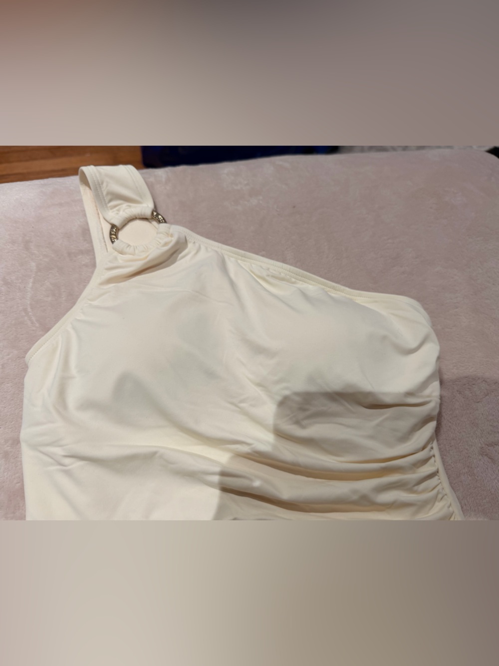 Michael Kors Cream One-Shoulder One-Piece Swimsuit - Picture 4 of 7